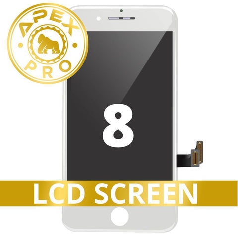 LCD and Touch Screen Digitizer for iPhone 8 / iPhone SE (2020)- White (APEX Pro)